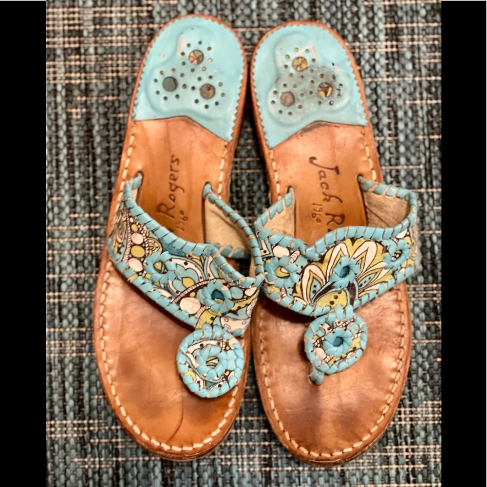 Blue Vera Bradley Print Jack Rogers